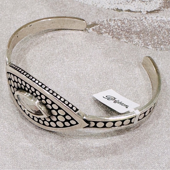 NWT Brighton Pebble Disc Marquise Cuff Bracelet - Picture 3 of 7